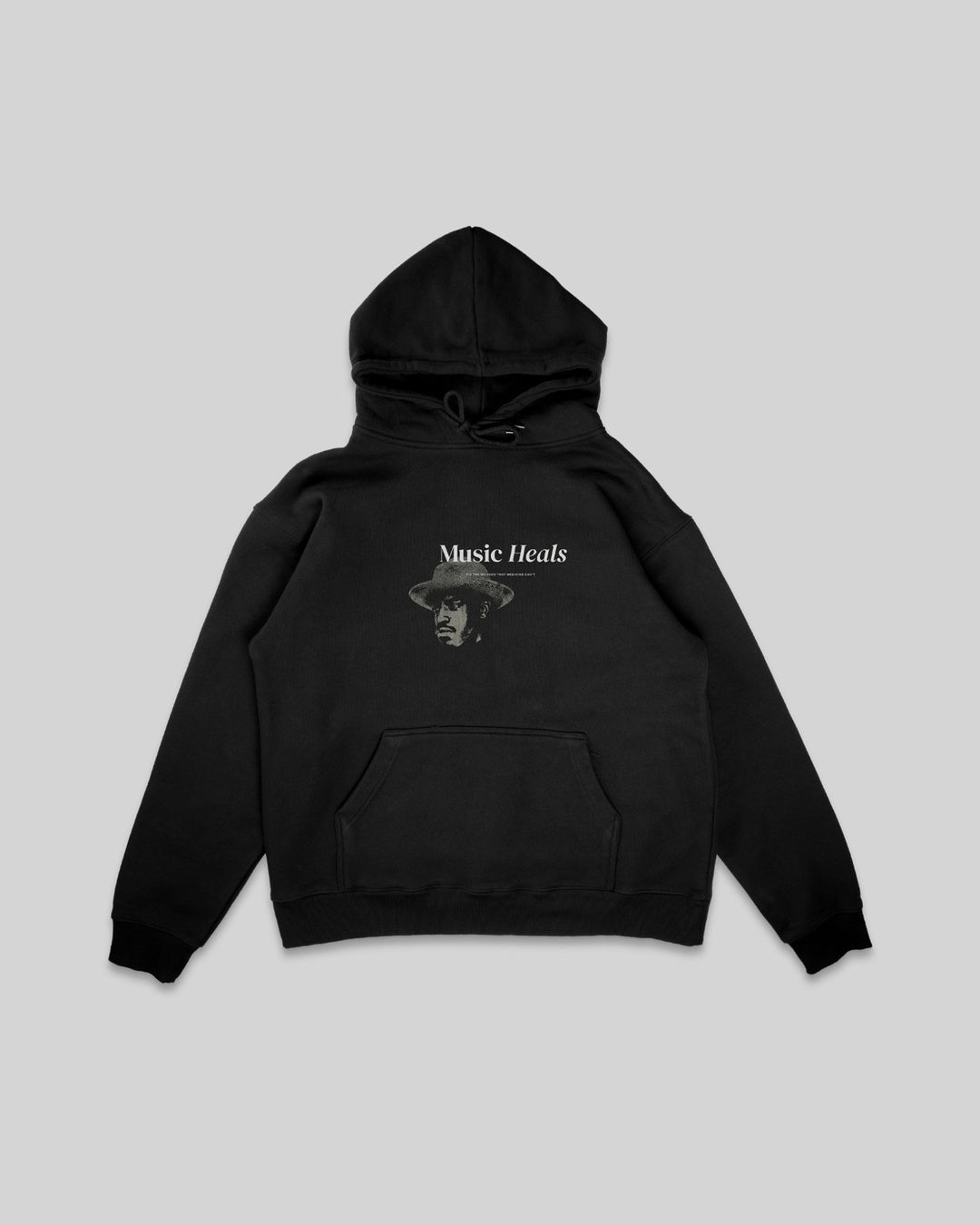 Music Heals 3000 Hoodie - trainofthoughtcollective