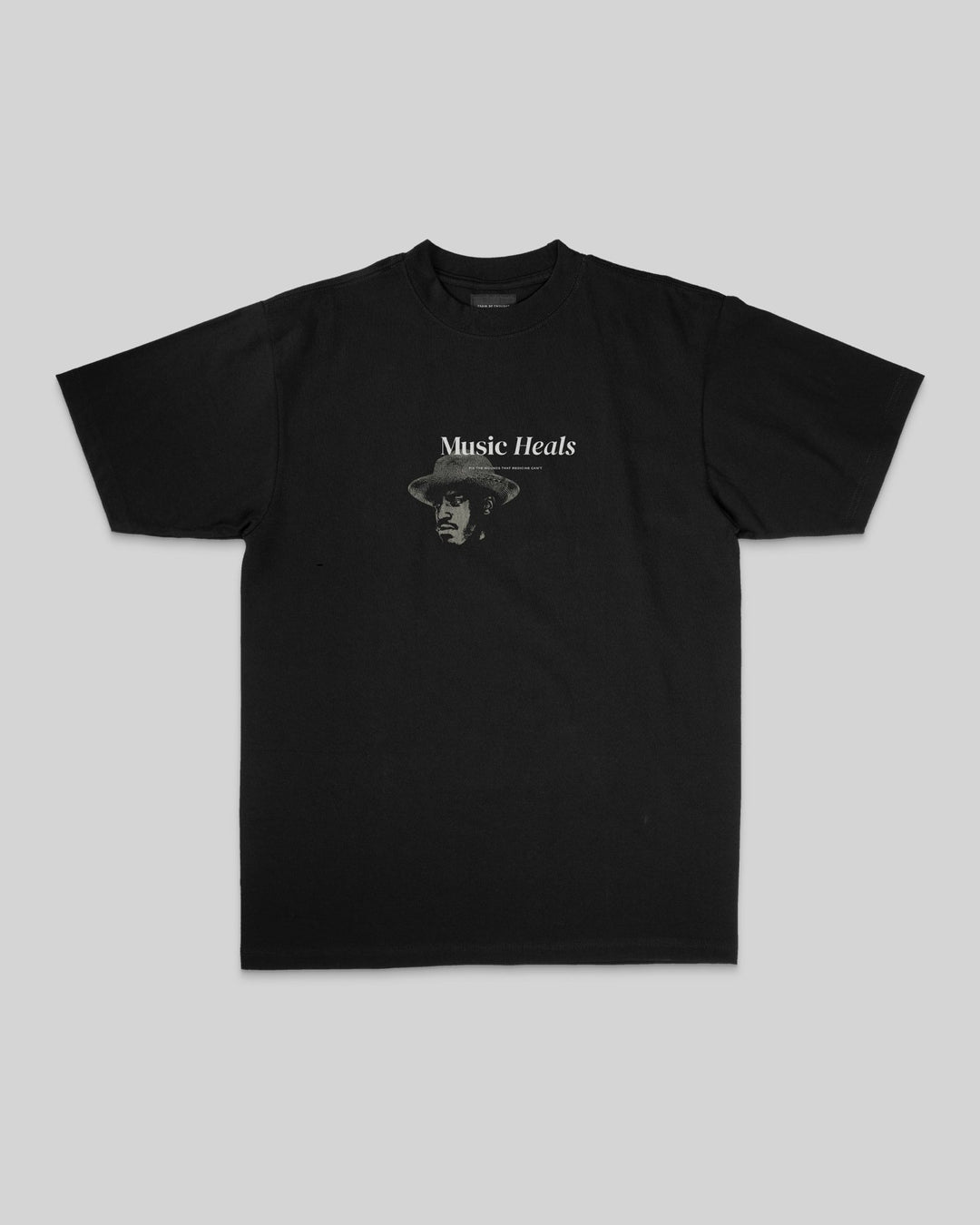 Music Heals 3000 Tee - trainofthoughtcollective