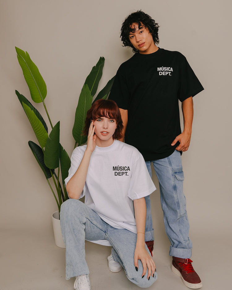Musica Dept. Black Tee - trainofthoughtcollective