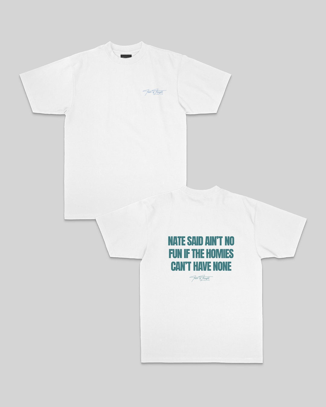 Nate Said White Tee - trainofthoughtcollective