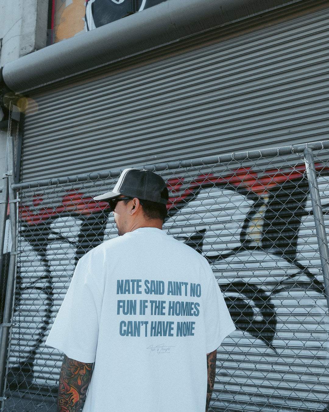 Nate Said White Tee - trainofthoughtcollective