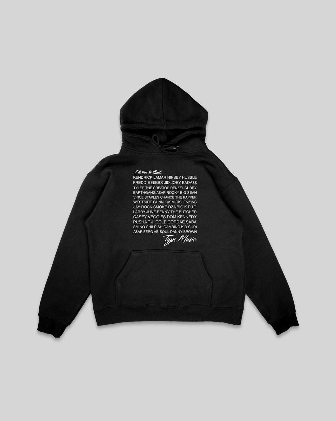 New Era Listen to that Black Hoodie - trainofthoughtcollective