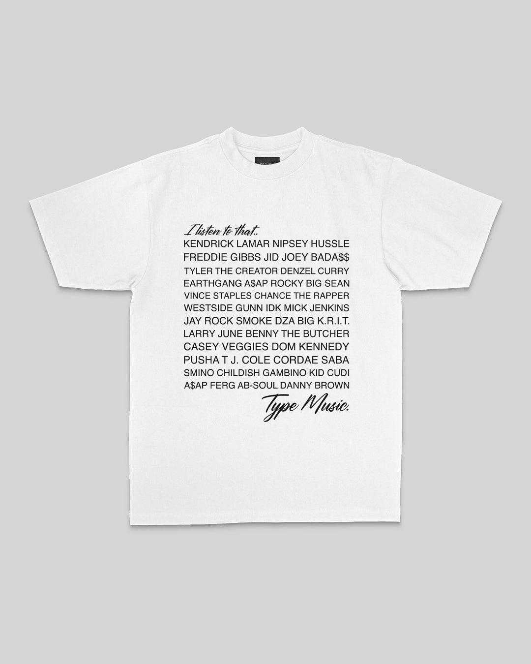 New Era Listen to that White Tee - trainofthoughtcollective