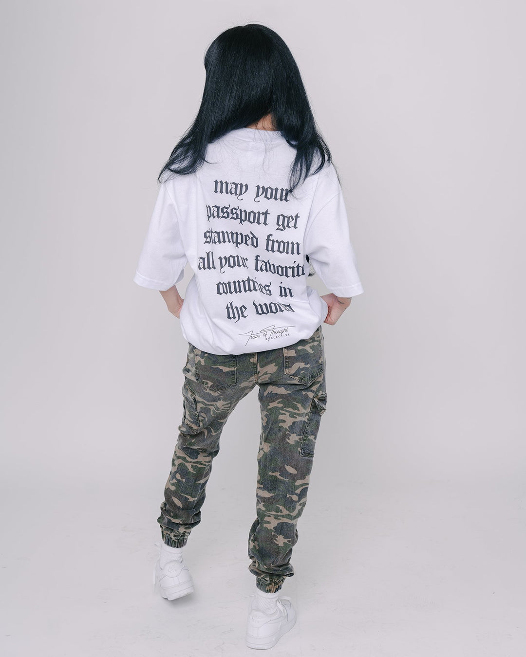 Passport White Tee - trainofthoughtcollective