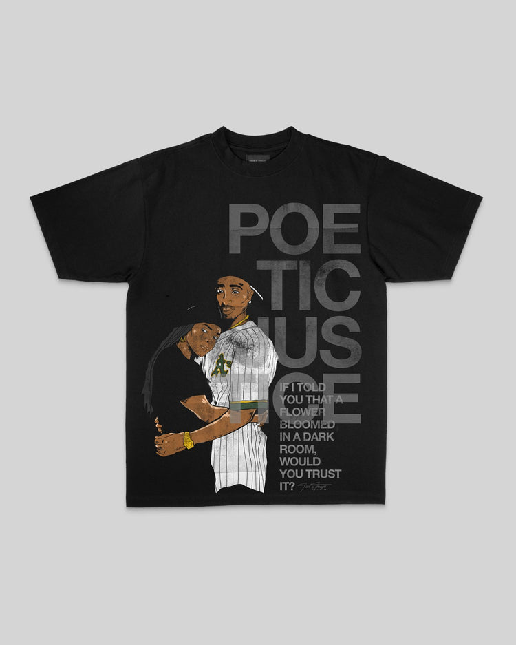 Poetic Justice Black Tee - trainofthoughtcollective