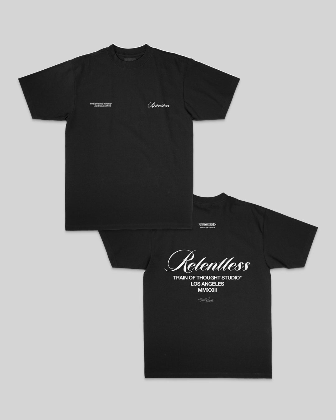 Relentless Black Tee - trainofthoughtcollective