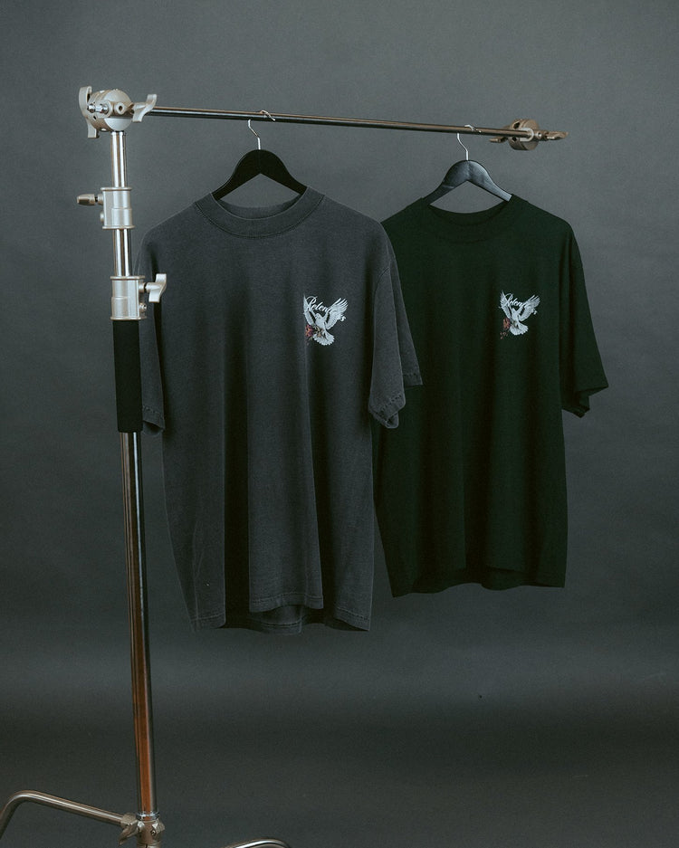 Relentless Dove Oversized Shadow Tee - trainofthoughtcollective