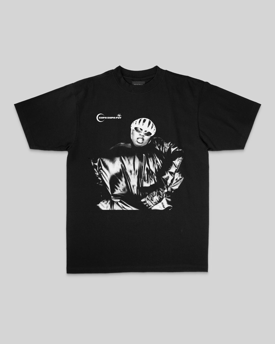 Supa Dupa Fly Black Tee - trainofthoughtcollective