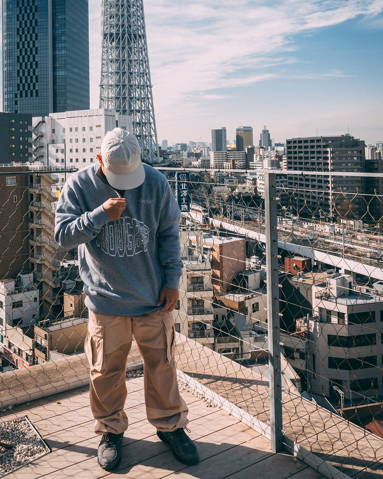 T-Rose Outline Grey Half Zip Sweatshirt - trainofthoughtcollective