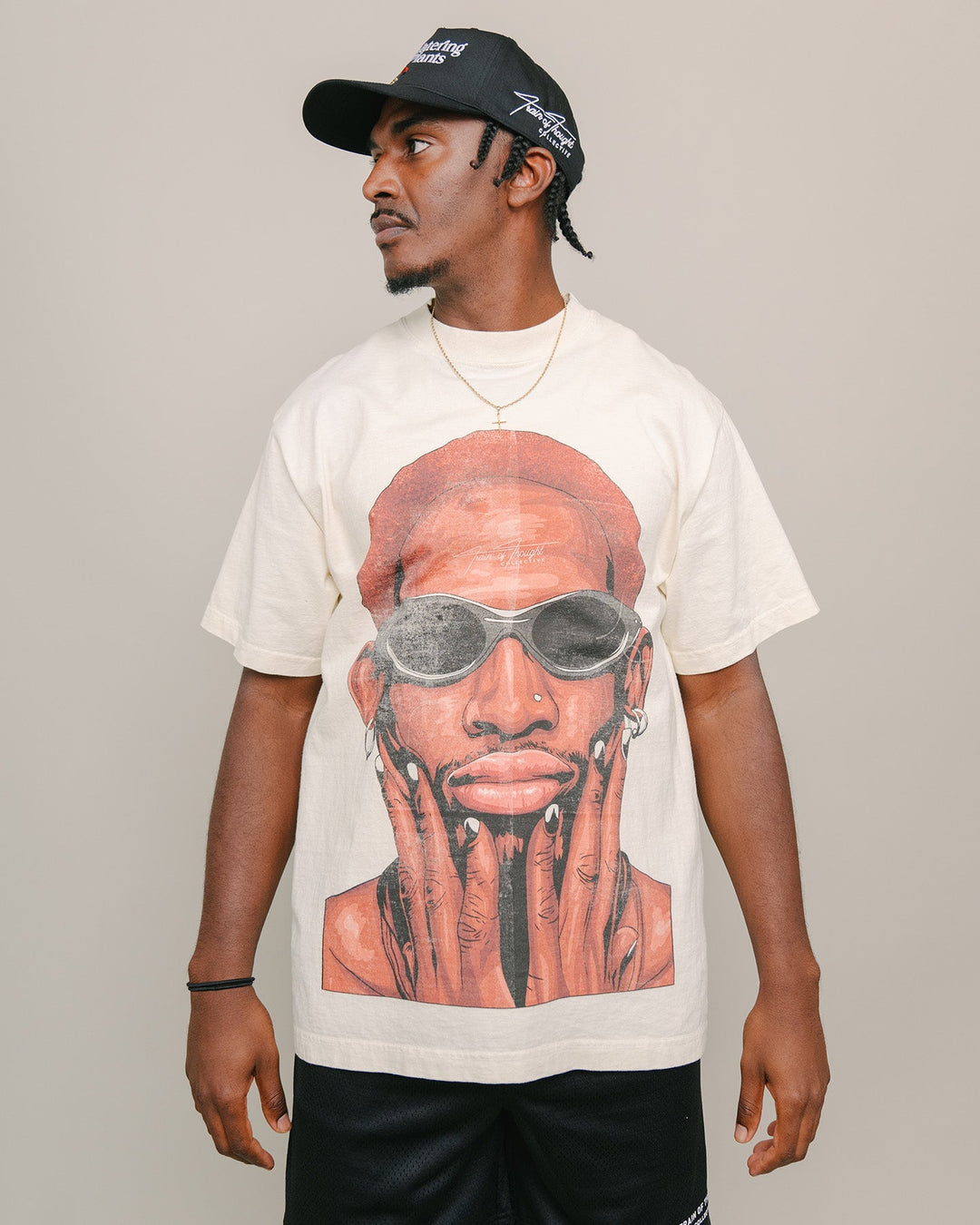 The Menace Garment Dyed Cream Rap Tee - trainofthoughtcollective