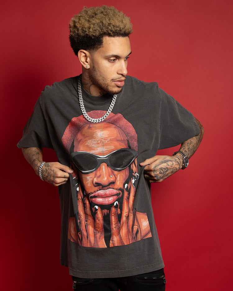 The Menace Garment Dyed Shadow Rap Tee - trainofthoughtcollective