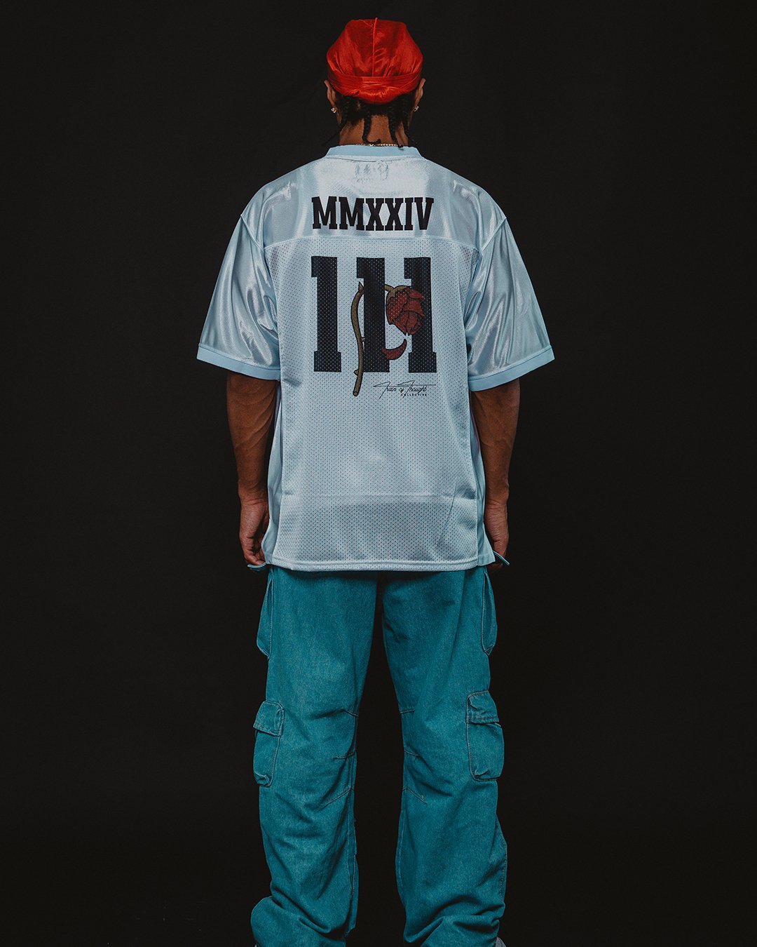 111 White Football Jersey - trainofthoughtcollective