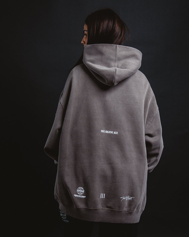 111ntuition Faded Black Hoodie - trainofthoughtcollective