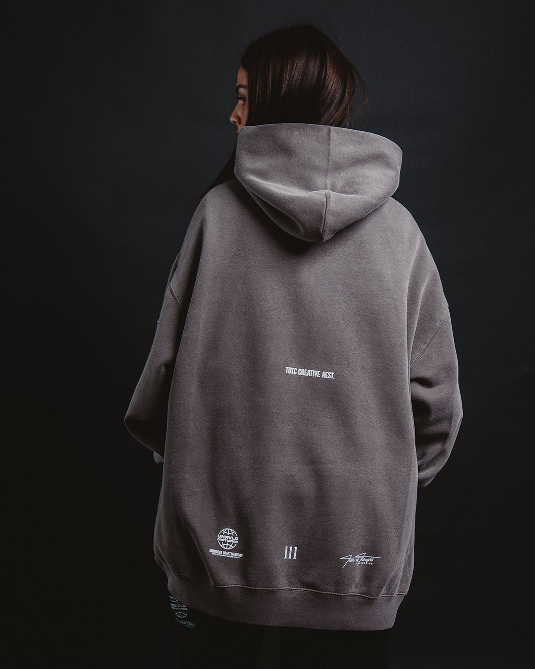 111ntuition Faded Black Hoodie - trainofthoughtcollective