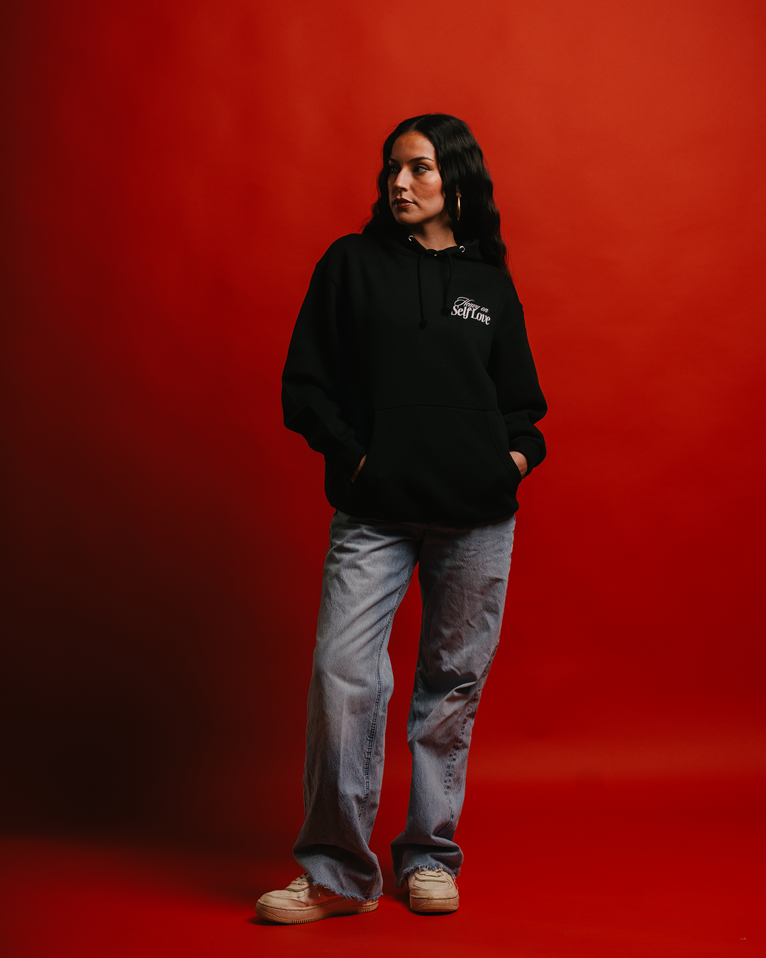 Heavy On Self Love Black Hoodie