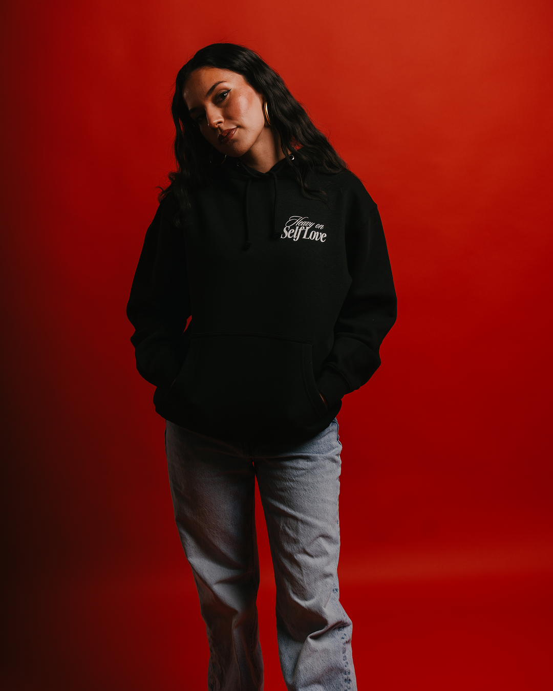 Heavy On Self Love Black Hoodie