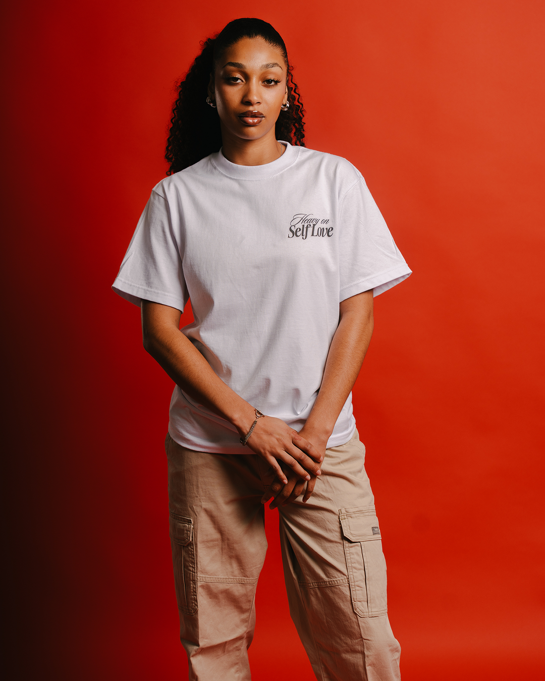 Heavy On Self Love White Tee