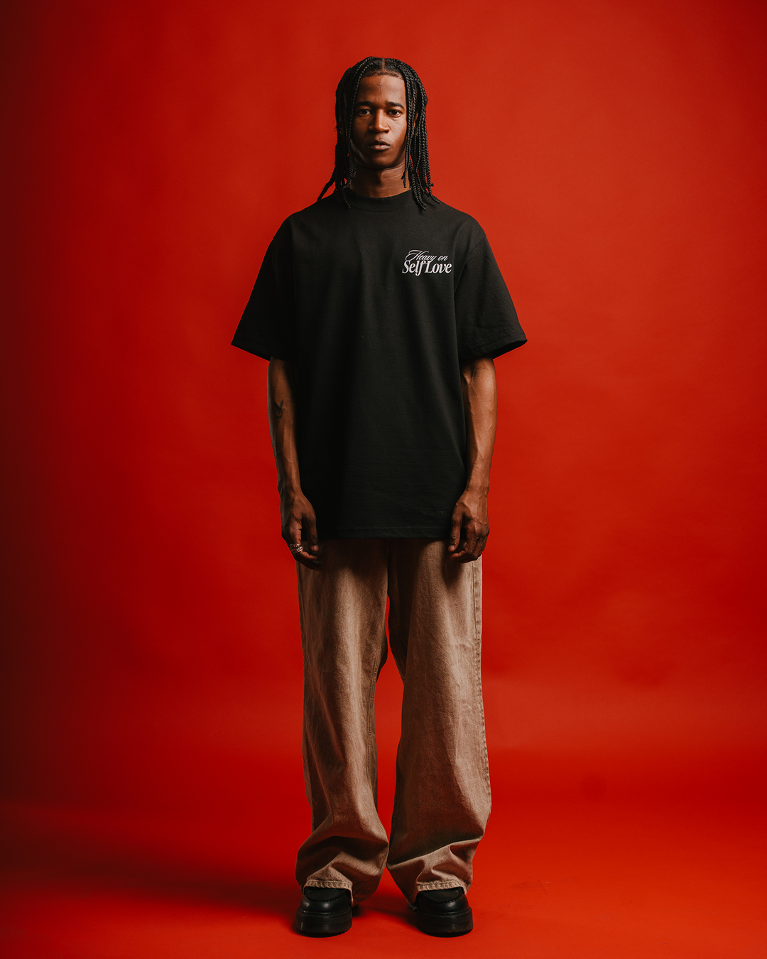 Heavy On Self Love Black Tee