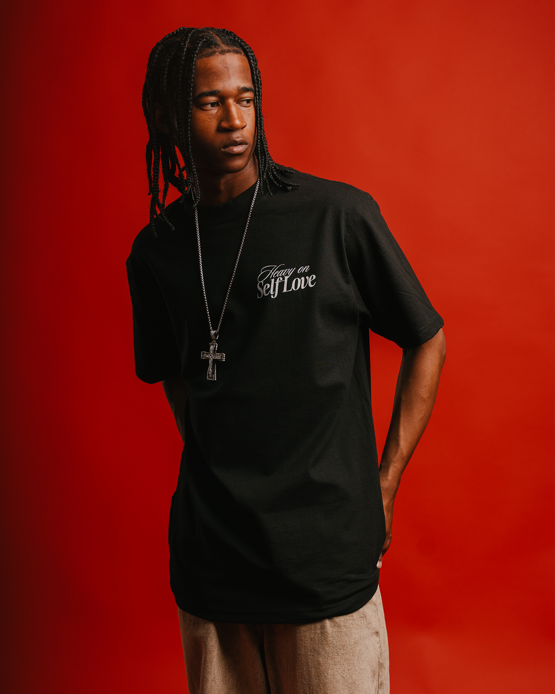Heavy On Self Love Black Tee