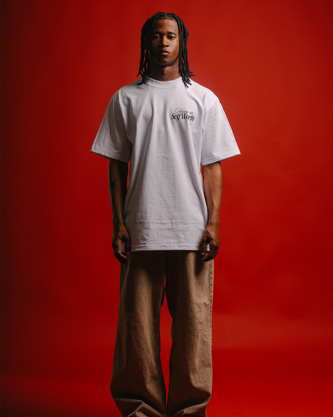 Heavy On Self Worth White Tee