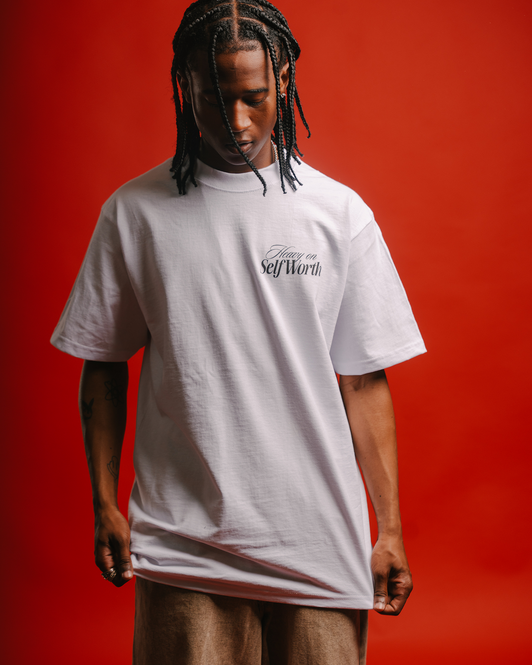 Heavy On Self Worth White Tee