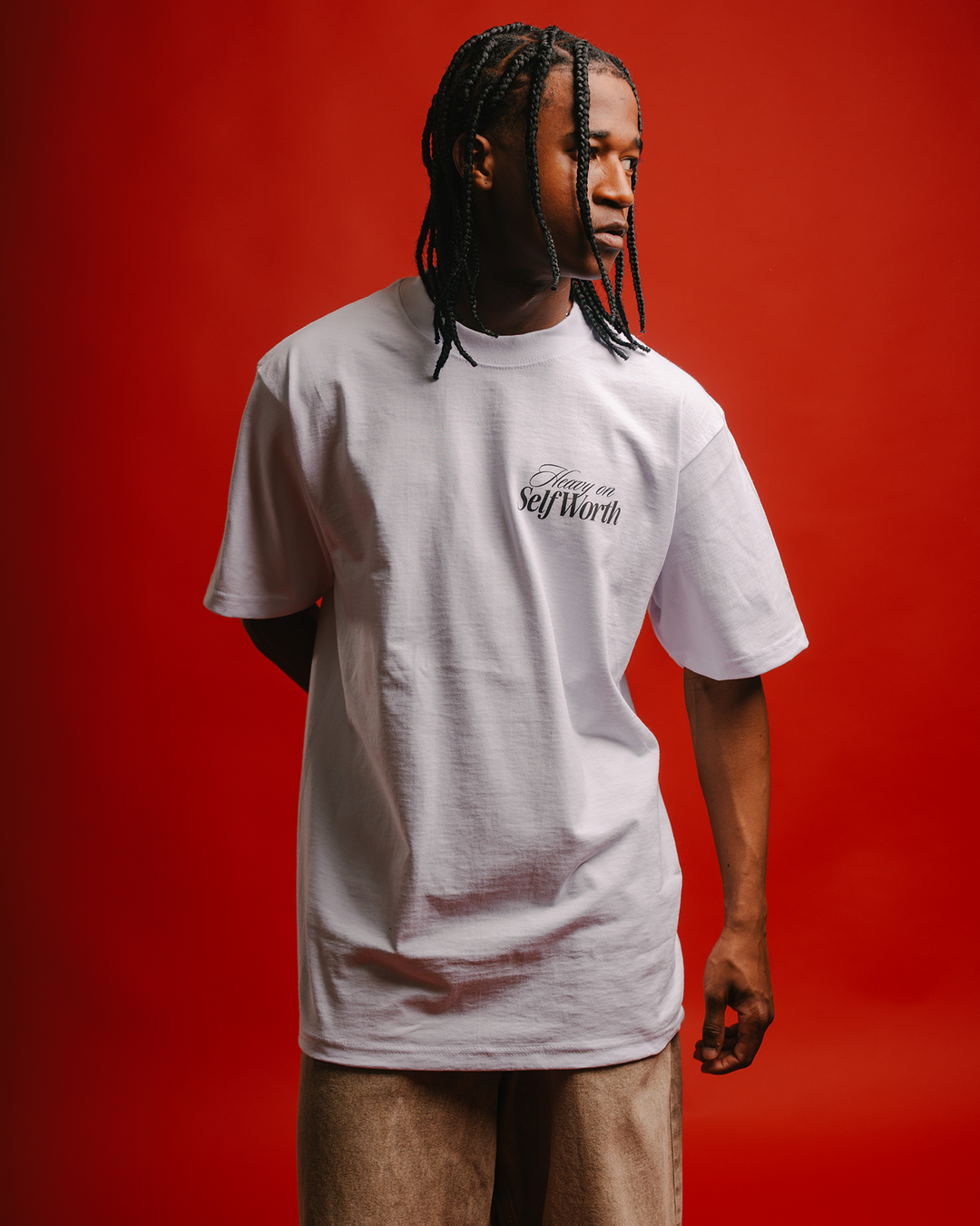 Heavy On Self Worth White Tee
