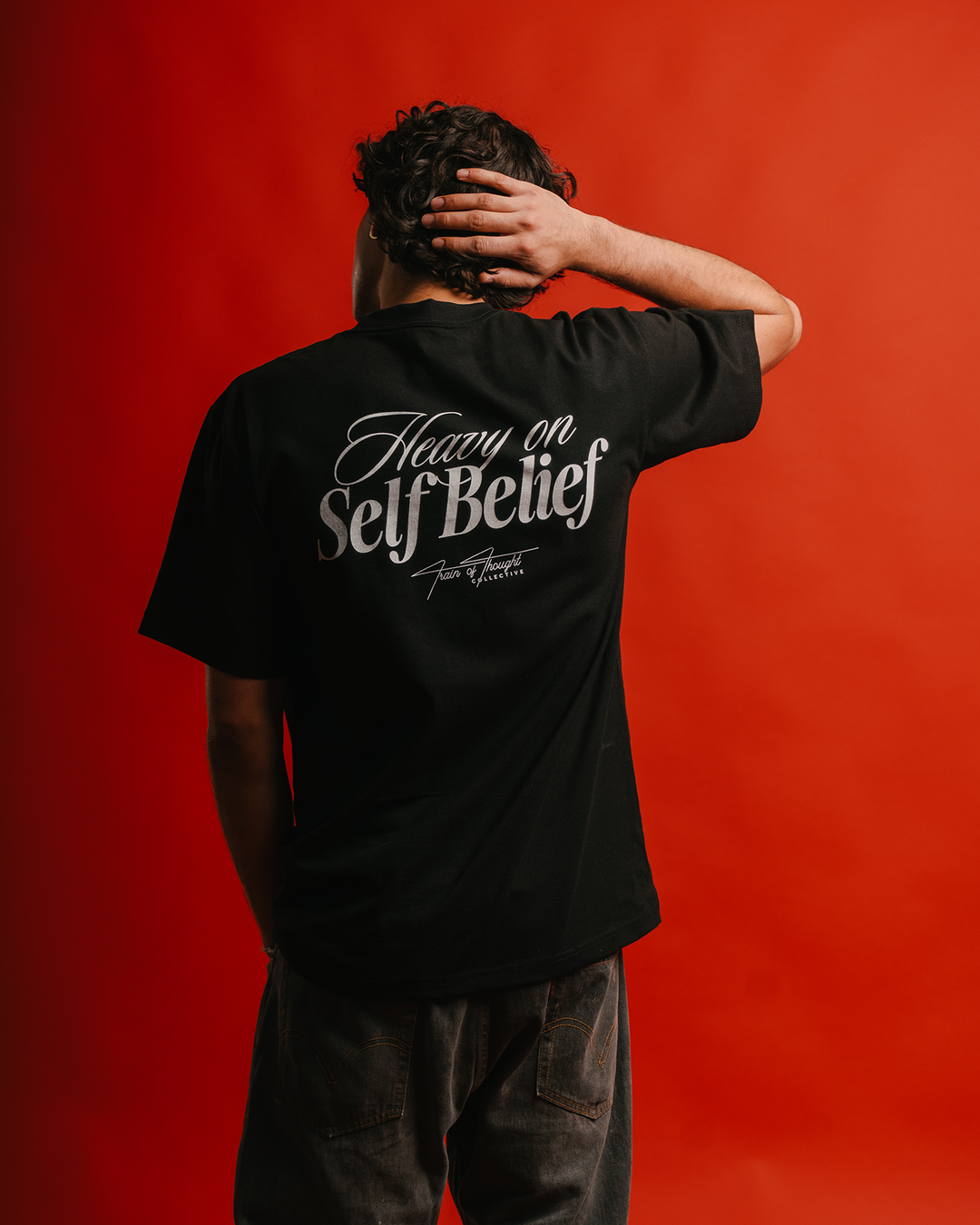 Heavy On Self Belief Black Tee