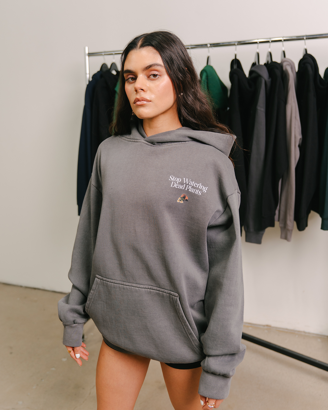 Stop Watering Dead Plants Shadow Hoodie