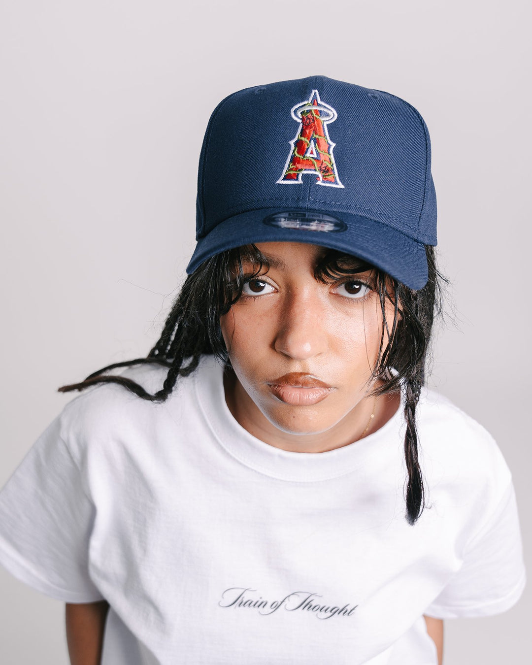 Angels City Rose New Era Navy Blue Snapback - trainofthoughtcollective