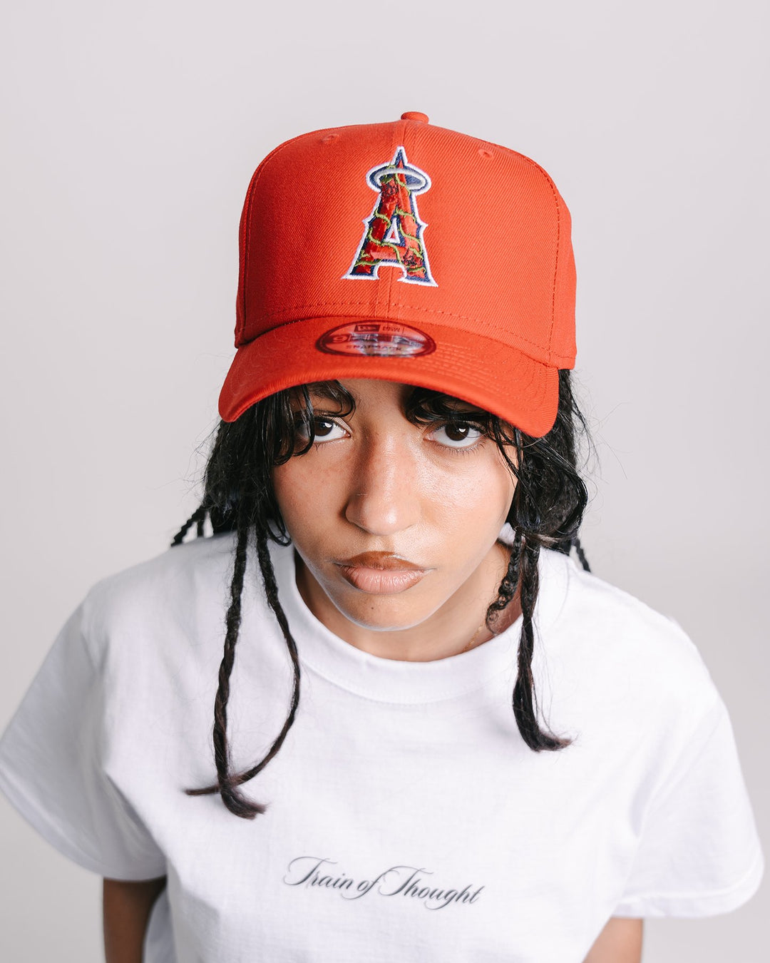 Angels City Rose New Era Red Snapback - trainofthoughtcollective