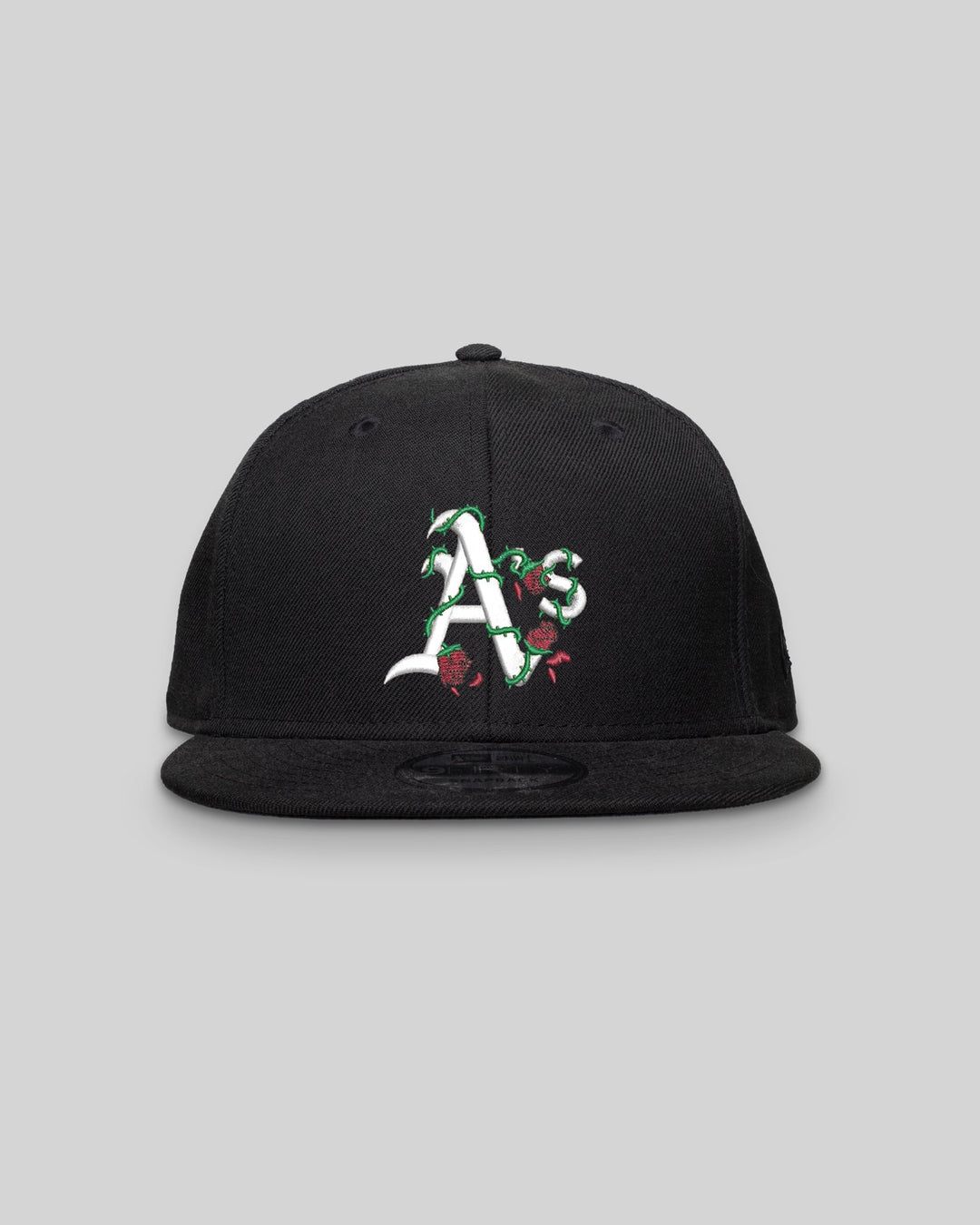 A's City Rose New Era Black Snapback - trainofthoughtcollective