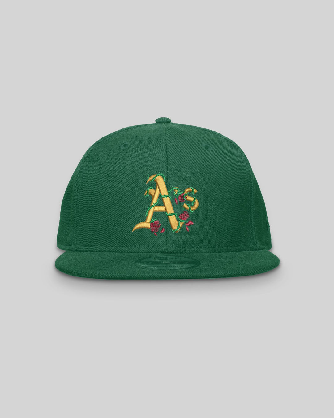 A's City Rose New Era Dark Green Snapback - trainofthoughtcollective