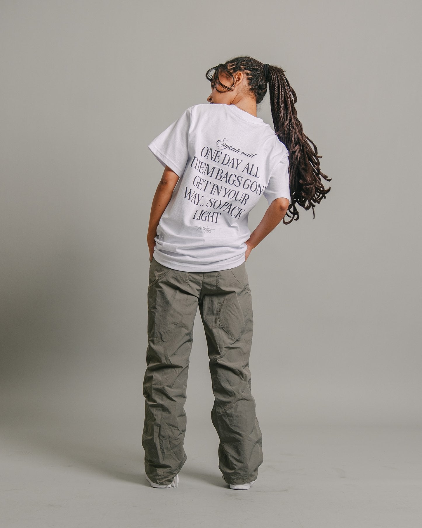 BADU Said White Tee - trainofthoughtcollective