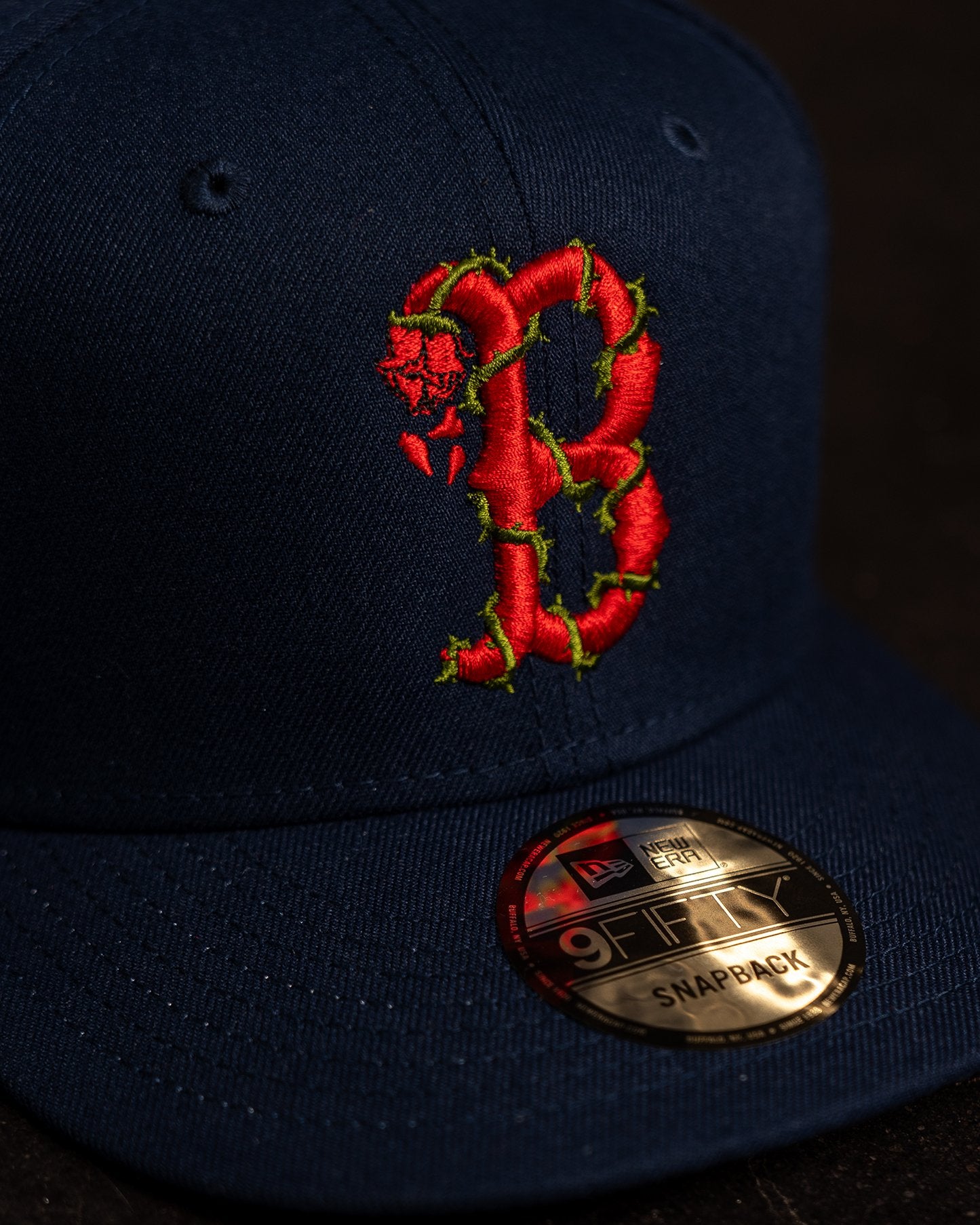 Boston City Rose New Era Navy Blue Snapback - trainofthoughtcollective