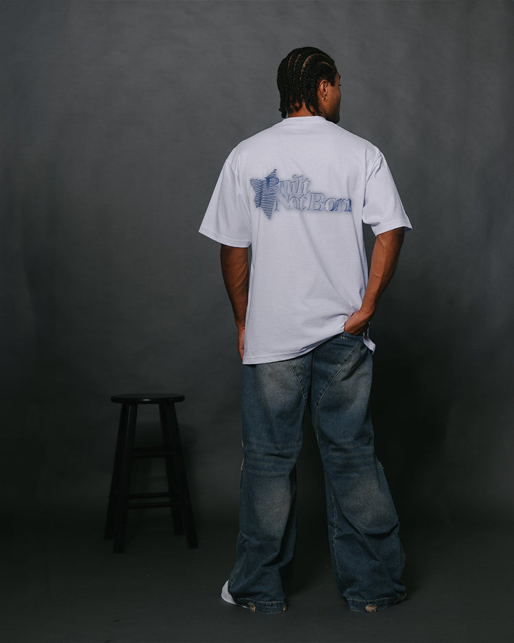 Built Not Born White Tee - trainofthoughtcollective