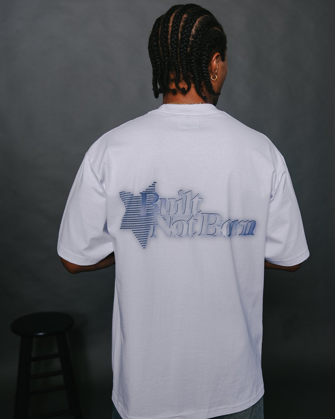 Built Not Born White Tee - trainofthoughtcollective