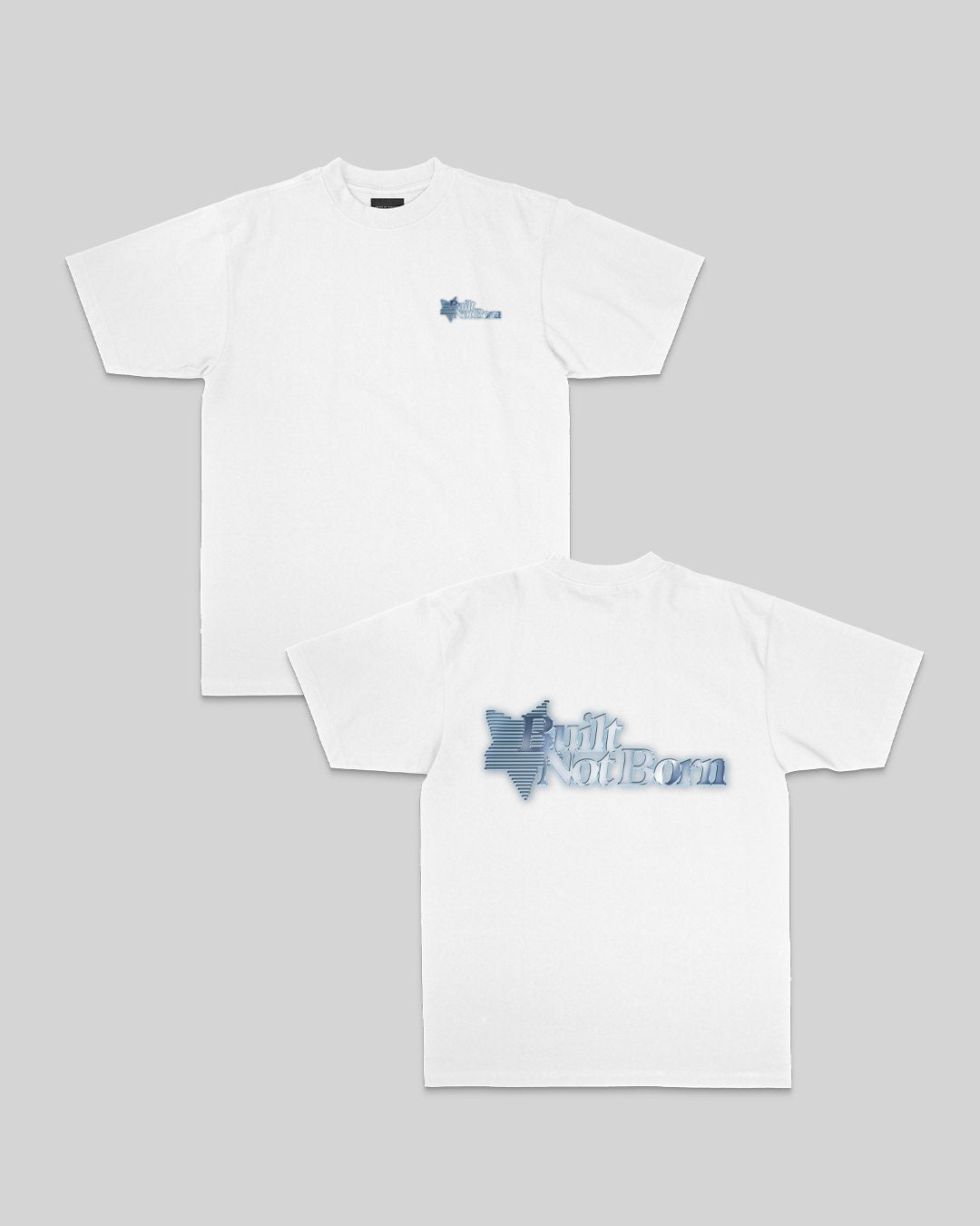 Built Not Born White Tee - trainofthoughtcollective