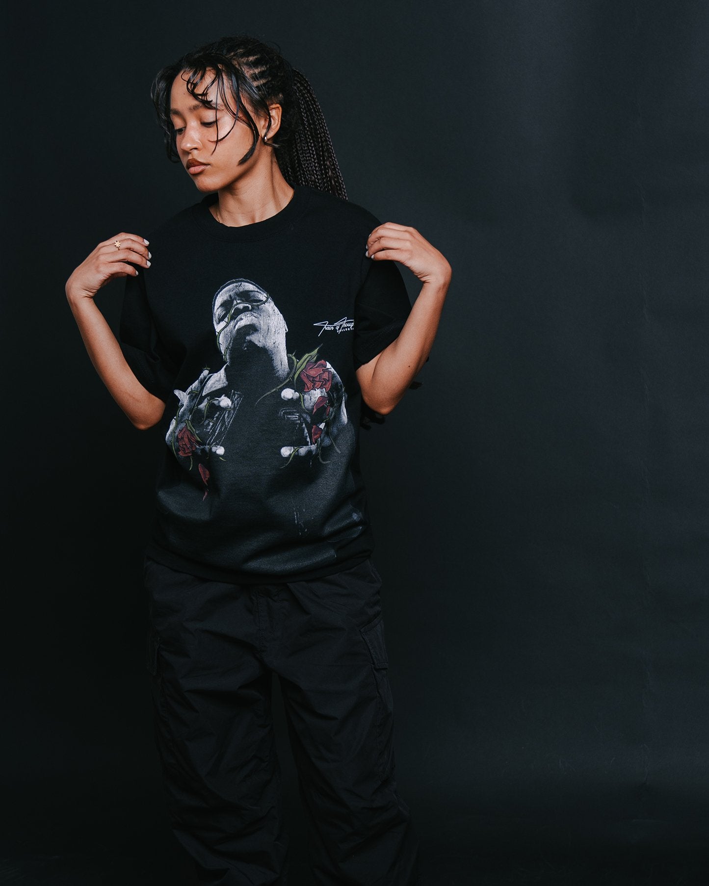 Dead Rose BIGGIE Black Tee - trainofthoughtcollective