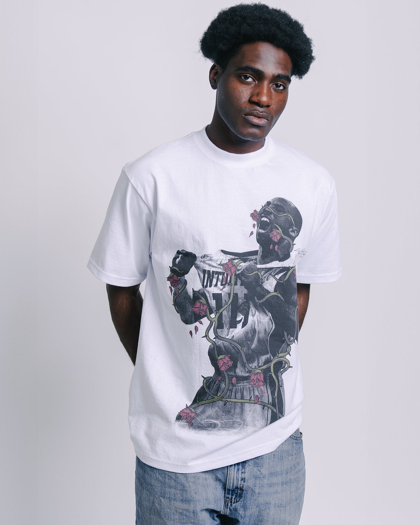 Dead Rose KOBE White Tee - trainofthoughtcollective