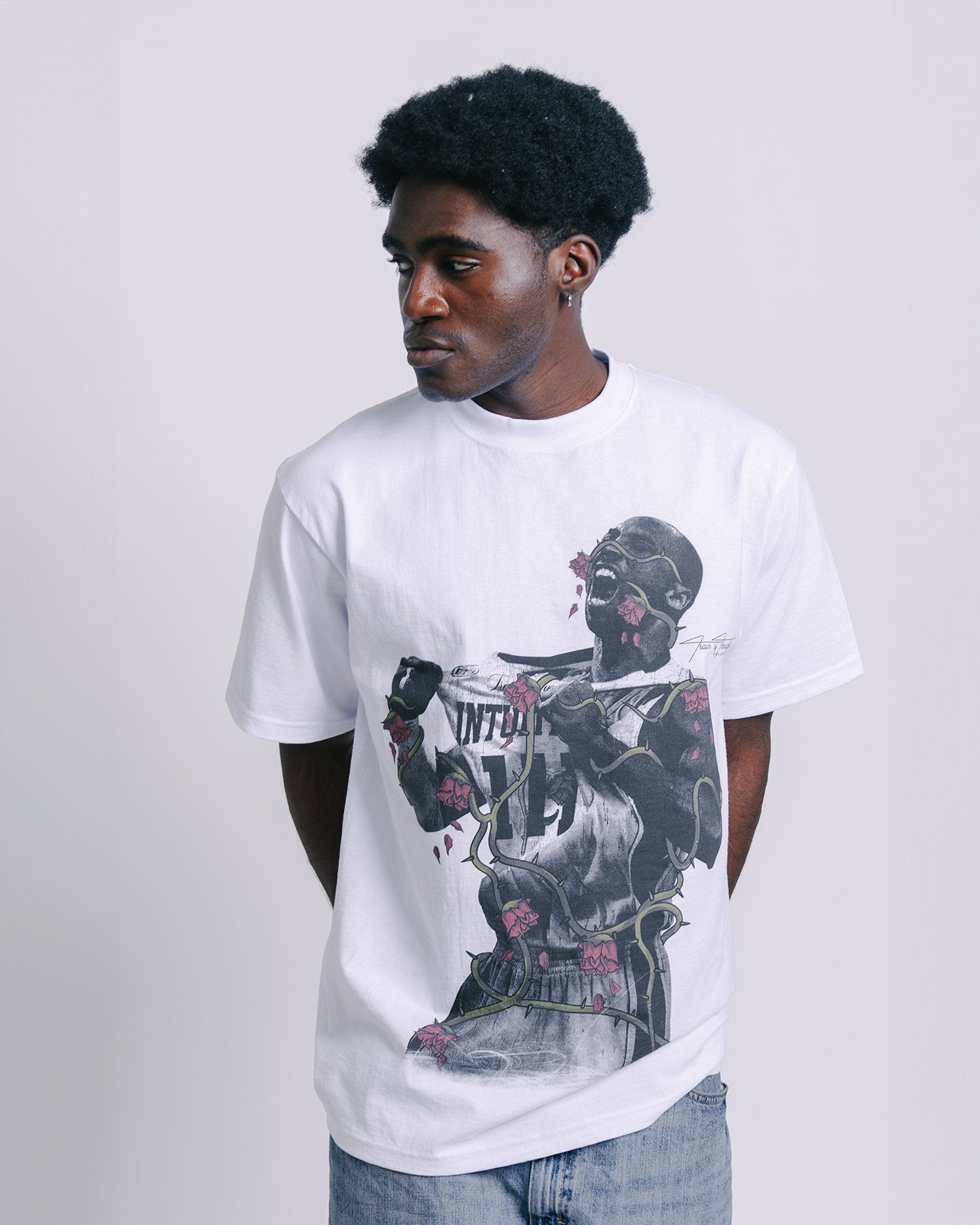 Dead Rose KOBE White Tee - trainofthoughtcollective