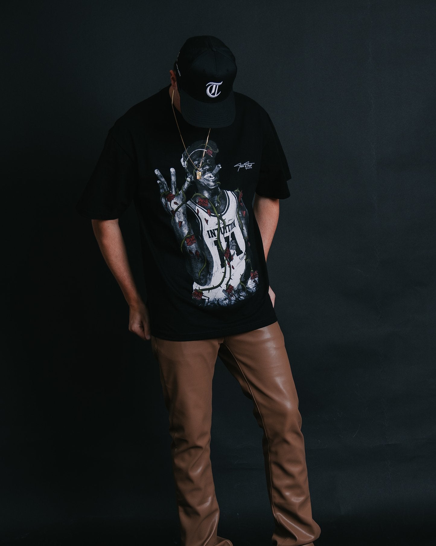 Dead Rose MJ Black Tee - trainofthoughtcollective