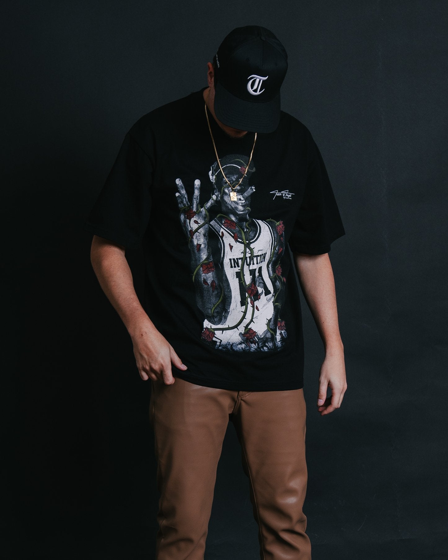 Dead Rose MJ Black Tee - trainofthoughtcollective