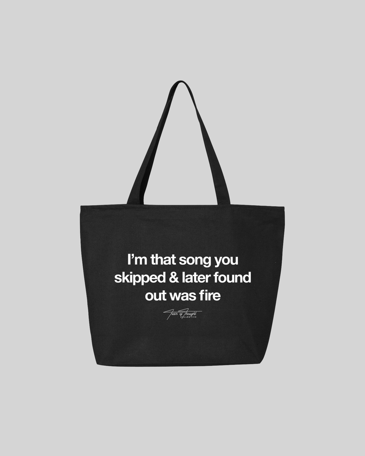 Don't Skip 24L Zippered Tote Bag - trainofthoughtcollective