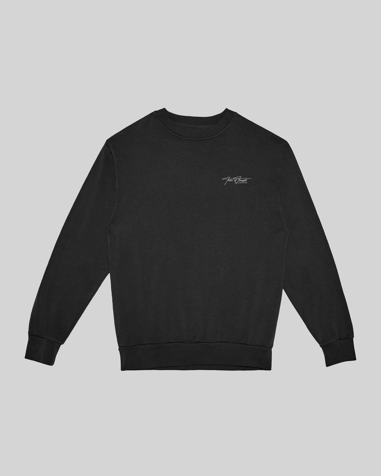 Don't Skip Black Crewneck Sweatshirt - trainofthoughtcollective