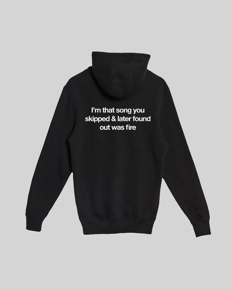 Don't Skip Black Hoodie - trainofthoughtcollective