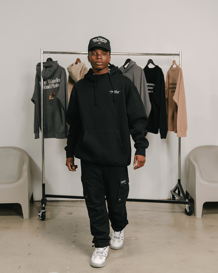 Don't Skip Black Hoodie - trainofthoughtcollective