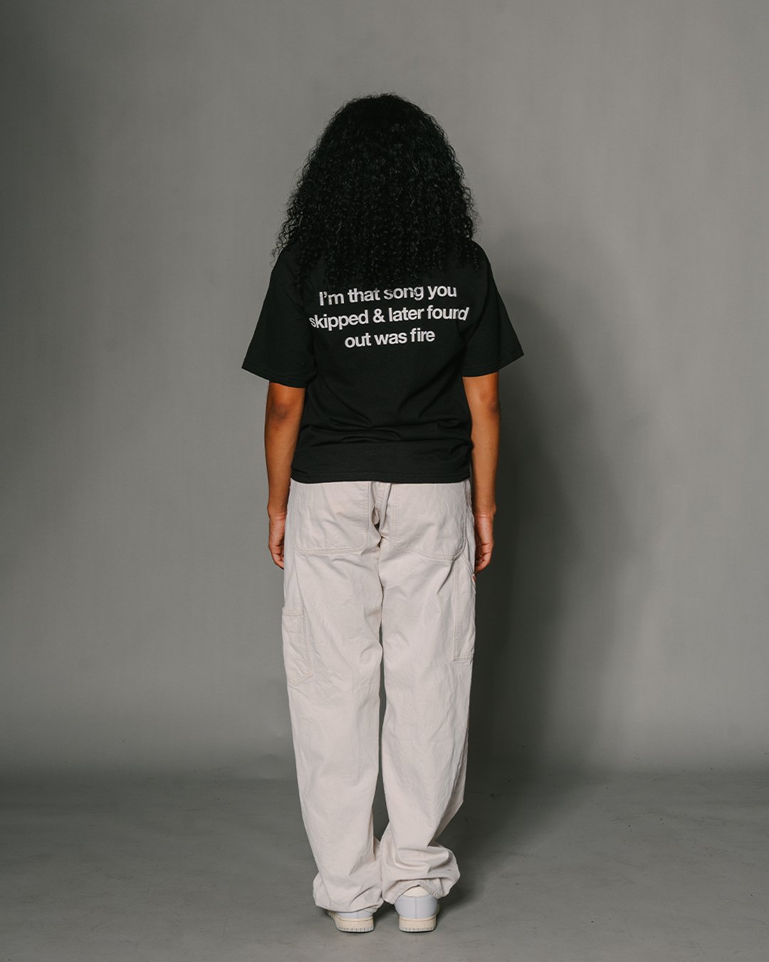 Don't Skip Black Tee - trainofthoughtcollective