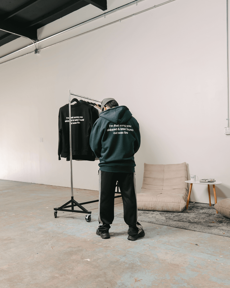 Don't Skip Green Full Zip Hoodie - trainofthoughtcollective