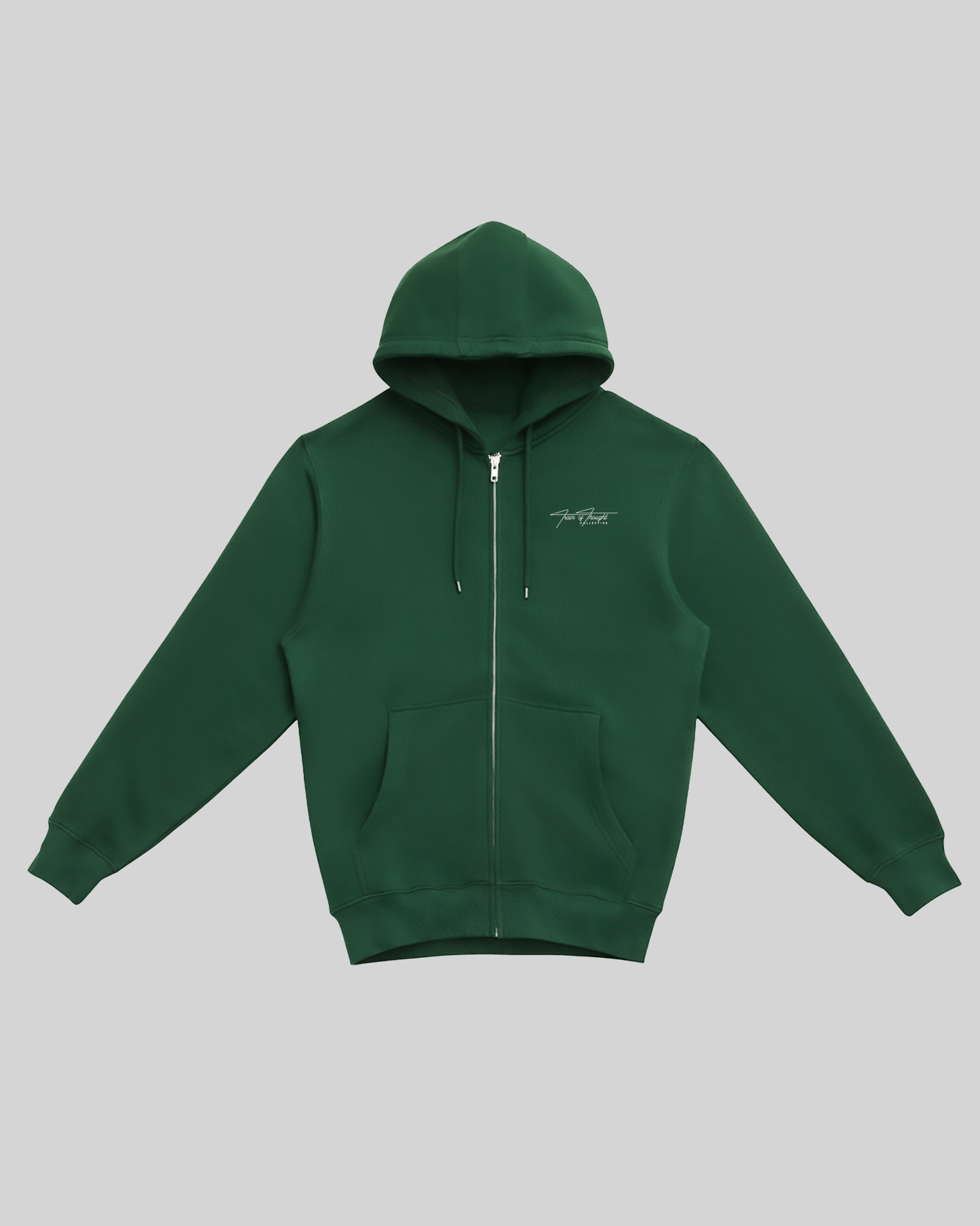 Don't Skip Green Full Zip Hoodie - trainofthoughtcollective