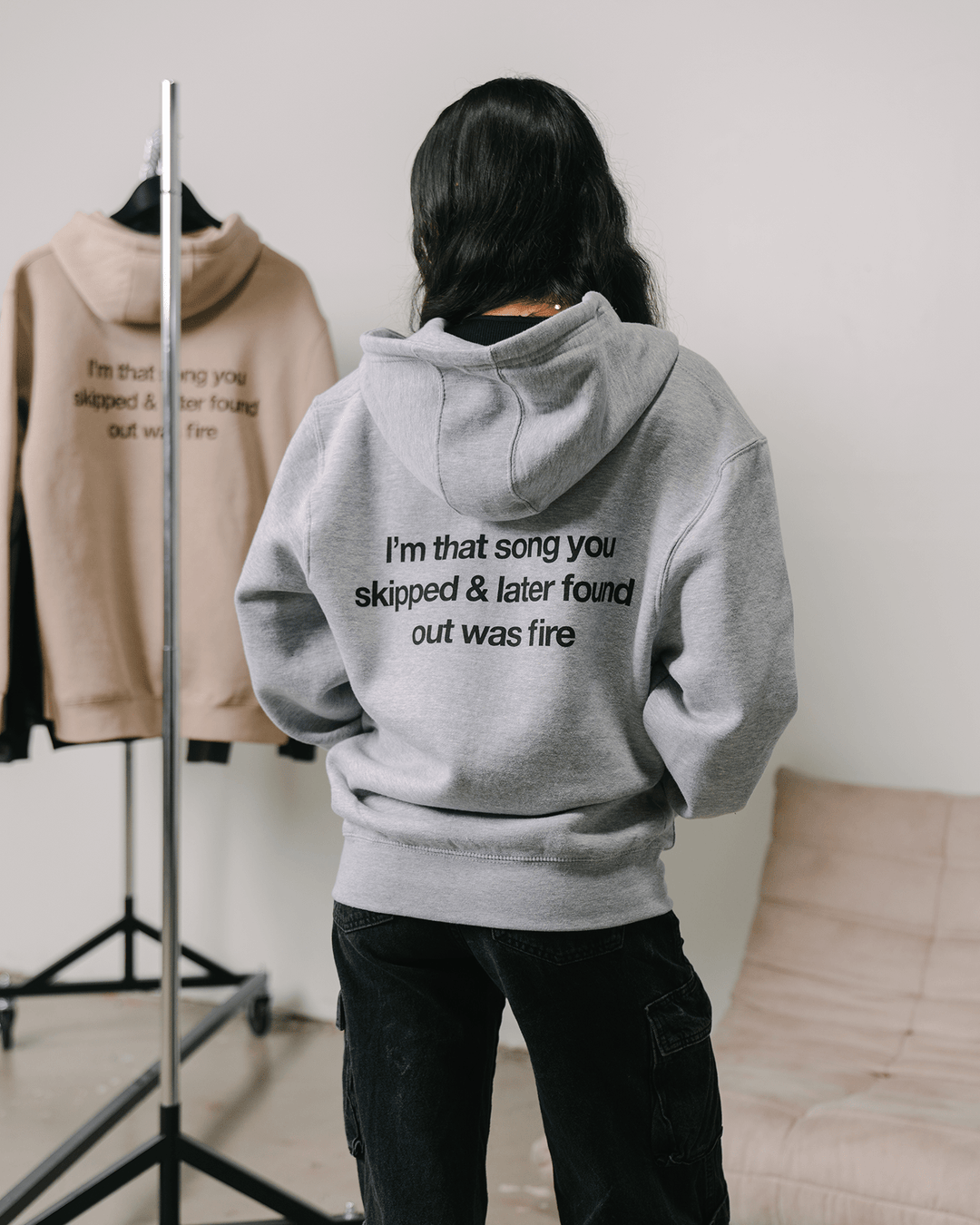 Don't Skip Heather Grey Full Zip Hoodie - trainofthoughtcollective